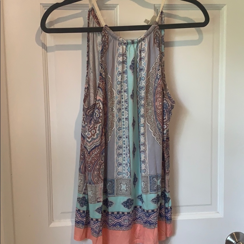 Deletta High neck tank top